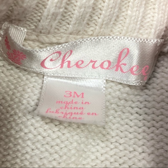 Cherokee Pink Bear Sweater Outfit size 3 months - Picture 8 of 11